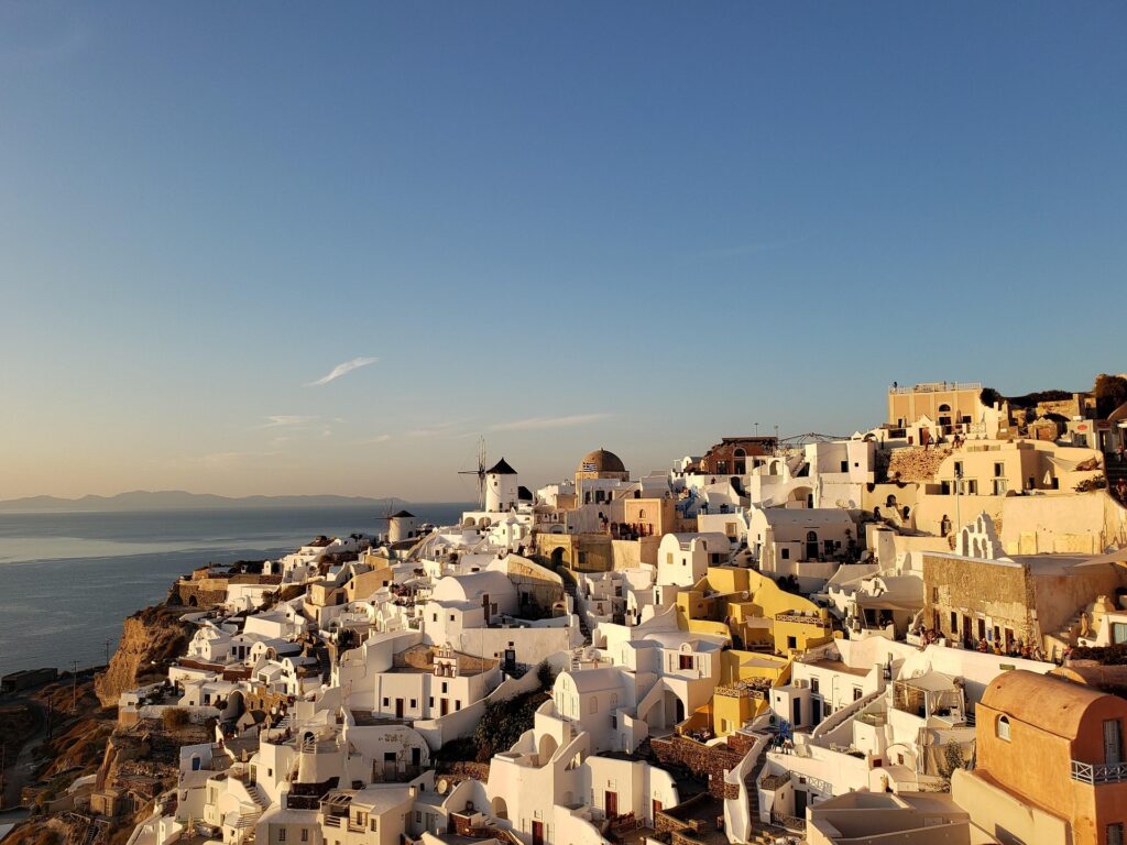 Des maisons à Santorin